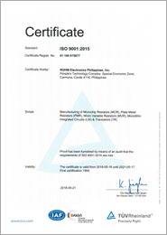 ISO 9001: 2015 Obtained in 1994
