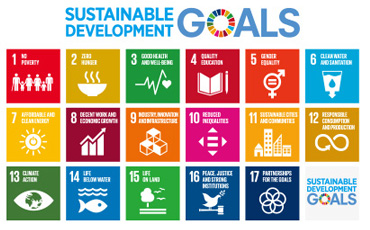 [SUSTSAINABLE DEVELOPMENT GOALS]1:NO POVERTY,2:ZERO HUNGER,3:GOOD HEALTH AND WELL-BEING,4:QUALITY EDUCATION,5:GENDER EQUALITY,6:CLEAN WATER AND SANITATION,7:AFFORDABLE AND CLEAN ENERGY,8:DECENT WORK AND ECONOMIC GROWTH,9:INDUSTRY, INNOVATION AND INFRASTRUCTURE,10:REDUCED INEQUALITIES,11:SUSTAINABLE CITIES AND COMMUNITIES,12:RESPONSIBLE CONSUMPTION AND PRODUCTION,13:CLIMATE ACTION,14:LIFE BELOW WATER,15:LIFE ON LAND,16:PEACE, JUSTICE AND STRONG INSTITUTIONS,17:PARTNERSHIPS FOR THE GOALS