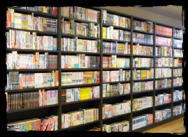 A wall of manga No. 2: 2nd Fl. manga wall
