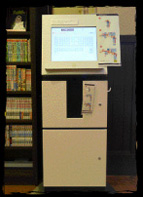 A wall of manga No. 4: Touch-panel for keyword searches