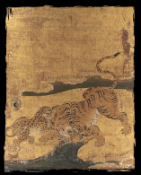 Second room of the Tozamurai Chikuringunkozu (bamboo grove and tiger illustration)