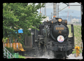One of the Umekoji steam locomotives in action