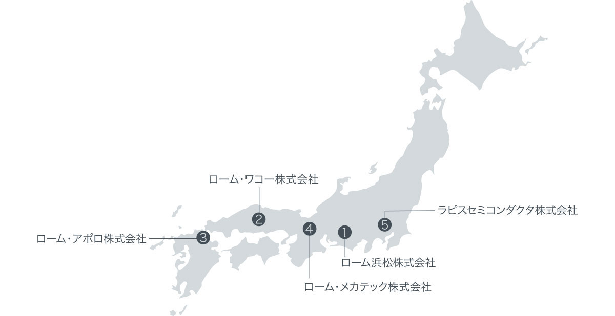 イメージ 日本地図 グループ会社の分布