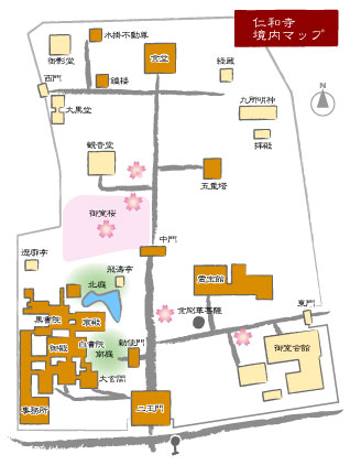 仁和寺　境内マップ
