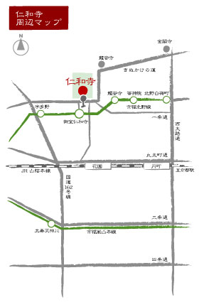 仁和寺　周辺マップ